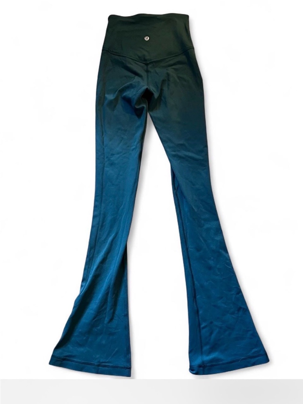 lululemon athletica Teal to Dark Green Ombre Flare Leggings